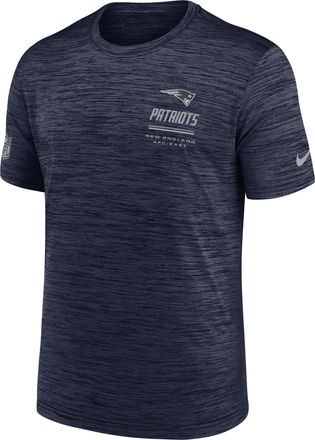 Nike New England Patriots Sideline Team Issue Velocity Nike Mens Dri-FIT NFL T-Shirt in Blue | 02ER41S8K-7VD