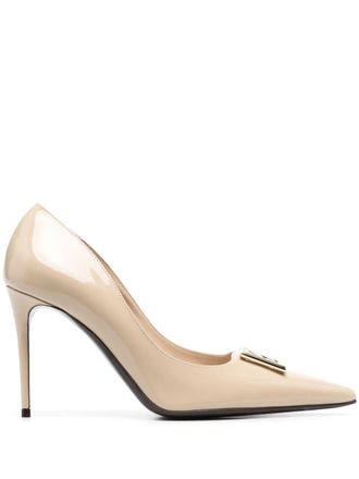 Dolce & Gabbana Pumps met logoplakkaat - Beige