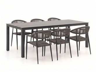 Manifesto Furniture Manifesto Belpasso/Menzano 220cm dining tuinset 7-delig stapelbaar