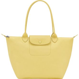 Longchamp Medium Le Pliage One Nylon Shoulder Tote in Lime at Nordstrom