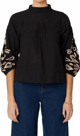 Cleobella Womens Clarissa Blouse In Black Ivory