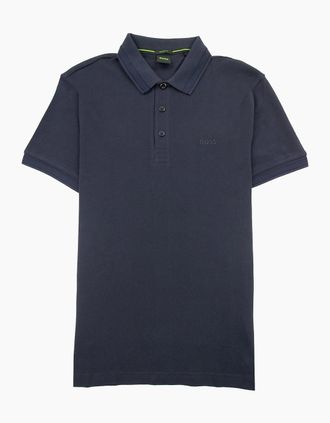HUGO BOSS Mens Hugo Boss Paddy Embroidered Logo Polo Navy 4112 - Size: Regular/34