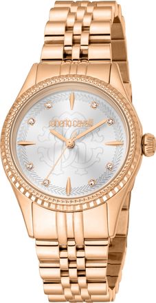 Roberto Cavalli Womens Women Stainless Steel Rose Gold Color Watch - One Size