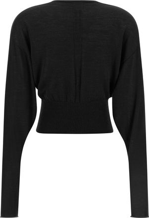 Rick Owens Shaved Wool Knit Sweater - Black