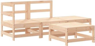 vidaXL Juego De Muebles De Jard&iacute;n 4 Piezas Madera Maciza De Pino Vidaxl