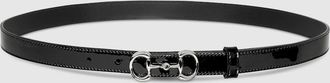 Gucci Thin Belt With Horsebit Buckle, Black, Leather
