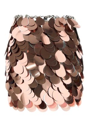 Paco Rabanne Metal Sequin Mini Skirt - Pink