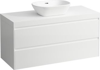 Laufen Lani Plan De Lavabo Blanc Mat Avec Meuble Sous-lavabo, 1 - Laufen