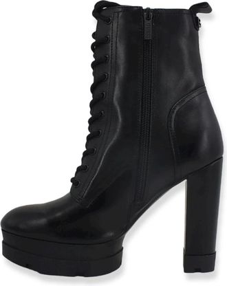Guess Hoge Hak Laarzen - Dames - Laarzen met Hak - Zwart - 40 EU - Leer - Schoenen