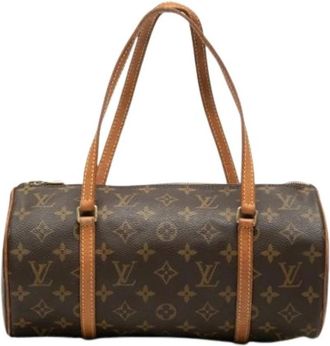 Louis Vuitton Pre-owned Papillon 30 - Dames - Vintage Handtas - Bruin - ONE Size - Leer - Vintage