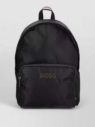 HUGO BOSS backpack adjustable straps front zip pocket handle