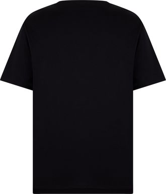 HUGO BOSS Mens Cotton T-Shirt With Print Black T-Shirts And Polos