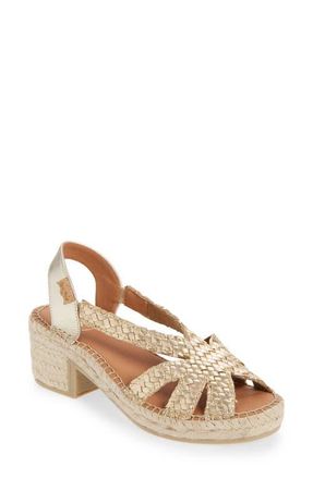 Toni Pons Doris Espadrille Sandal in Platinim at Nordstrom, Size 5.5-6Us