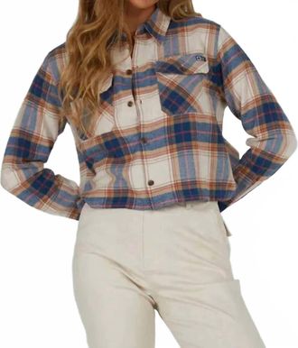 Salty Crew Stay Golden Crop Crew Shirt In Natural