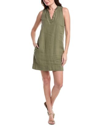 Tommy Bahama Two Palms Double Ruffle Linen Shift Dress