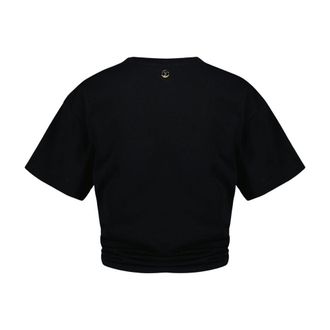 Paco Rabanne Twist-Front Cotton T-Shirt - Black