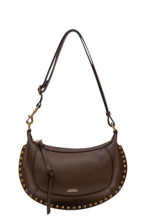 Isabel Marant Brown Oskan Moon Calfskin Shoulder Bag