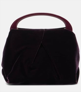 Dries Van Noten Crisp Small velvet tote bag