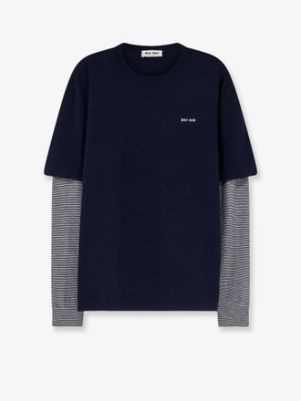 Miu Miu Maglia in misto lana vergine,cashmere e seta - MIU MIU - gender_Woman