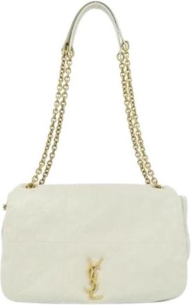 Saint Laurent Pre-owned Jamie Lamschoudertas - Dames - Vintage Schoudertas - Wit - ONE Size - Leer - Vintage