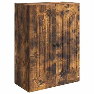 vidaXL Armario De Pared Roble Ahumado 66 X 34,5 X 90 Cm Vidaxl