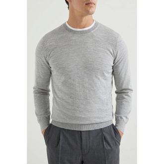 Brunello Cucinelli Light Grey Wool Sweater, Brand Size 46 (US Size 36)