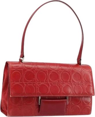 Ferragamo Pre-owned Shoulder Bags, female, Red, Size: ONE SIZE Pre-owned Hand Bag