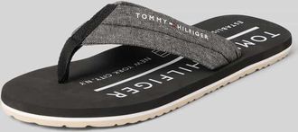 Tommy Hilfiger Flip Flops mit Label Print in Black, Gr&ouml;&szlig;e 44