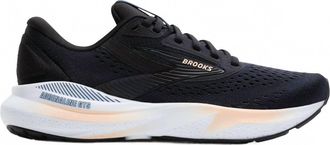 Brooks Womens Adrenaline Gts 24 Running Shoes In Black/peacoat/peach