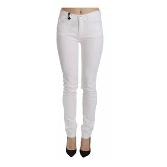 Dolce & Gabbana Crystal Embellished Skinny Jeans White