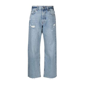 Anine Bing Straight Jeans, female, Blue, Size: W30 Gavin Jeans
