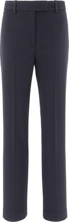 Aspesi Womens Pressed Crease Tailored Trousers - Dark Grey viscose - Size EU 36 (Womens)