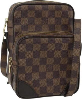 Louis Vuitton Pre-owned Canvas Cross Body Bag - Dames - Vintage Schoudertas - Bruin - ONE Size - Vintage
