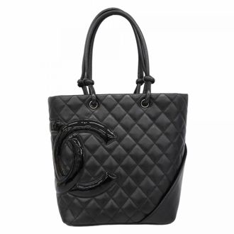 Chanel Black Leather Tote Bag (Pre-Owned)