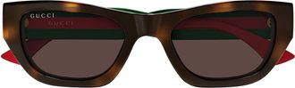 Gucci Sunglasses Gg2116 S 002 Brown Green/Brown Women