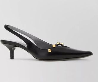 Balenciaga leather slingback mules