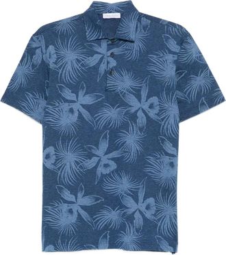 Gran Sasso Polo a fiori - Blu