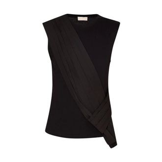 Liu Jo Sleeveless Tops, female, Black, Size: S Strap T-shirt in various colors