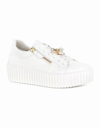 Gabor Womens Dotcom Womens Trainers - White - Size: 5.5