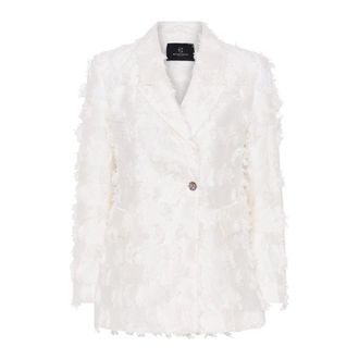 Bruuns Bazaar Snow White Blazer with V-Neck and Flap Pockets
