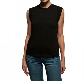 Nation Ltd Patti Muscle Tank Top In Jet Black