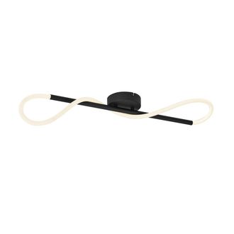 QAZQA Qazqa L&aacute;mpara De Techo Moderna Negra Con Led Regulable En 3 Pasos