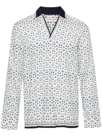 Orlebar Brown Ridley Fiore spread-collar shirt - White