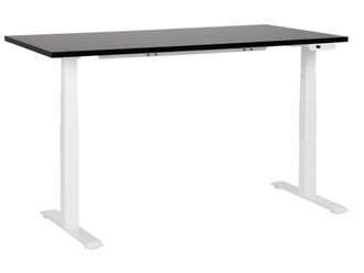 Beliani Escritorio regulable de derivado de madera negro
