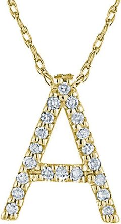 Suzy Levian 14K 0.1 ct. tw. Diamond Initial Necklace
