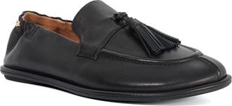 Dune London Ladies GROUNDING Suede Round Toe Tassel Loafers Size UK 6 Black