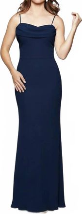 Milano Formals Flowing Muse Maxi Dress In Navy