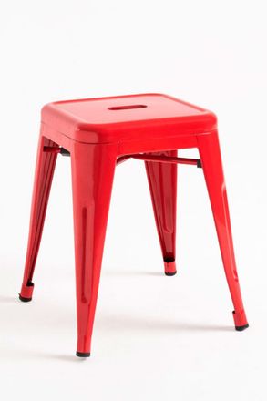 Regalos Miguel Pack 4 Taburetes color rojo en acero reforzado