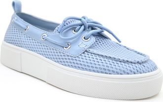 Kenneth Cole Reaction Zelda Boat Shoe in Blue Mesh at Nordstrom Rack, Size 6.5