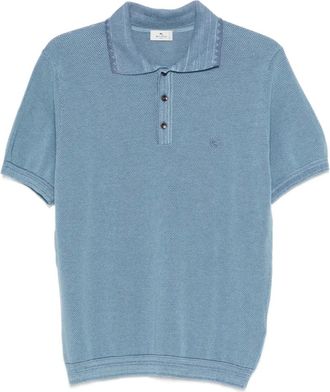 Etro Polo texture - Blu